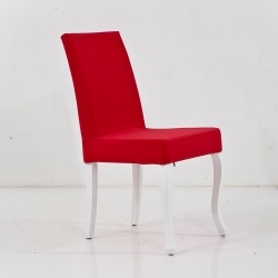 HİRA SANDALYE - Beyaz Ayaklı Kırmızı Lükens Sandalye
