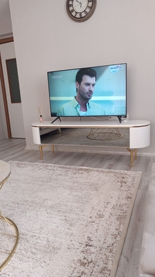 DESİNG TV SEHPA BEYAZ 140cm FULL ŞÖMİNELİ