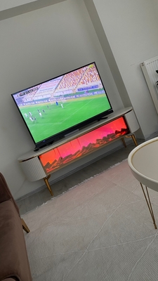 DESİNG TV SEHPA 170 CM BEYAZ FULL ŞÖMİNE