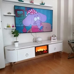 HOLYWOOD DECO - DESİNG TV SEHPA BEYAZ 170cm ŞÖMİNELİ